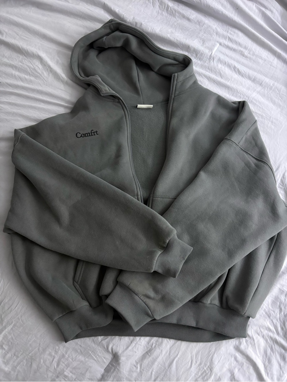 Comfort Zip-Up Hoodie Sweatshirt – Gray
